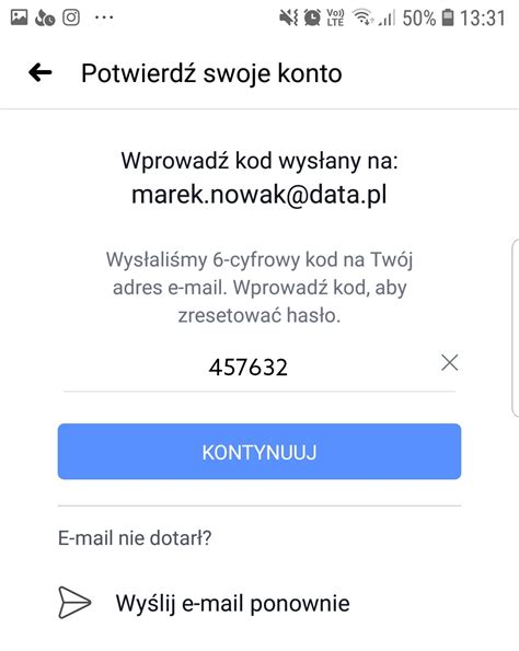 Nie pamiętam hasła 